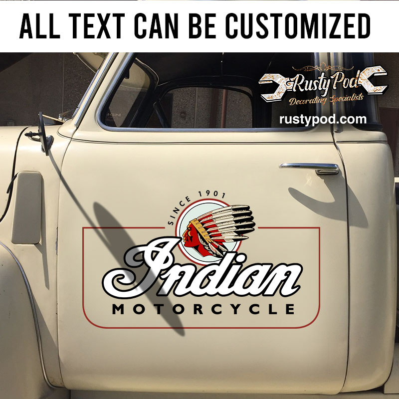 motorcycle lettering hand paint sticker 10920